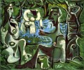 Le déjeuner sur l herbe Manet 11 1961 Desnudo abstracto